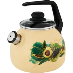 Чайник со свистком APPETITE Avocado, эмаль, индукция, 3 л. (С2717)(1432066)