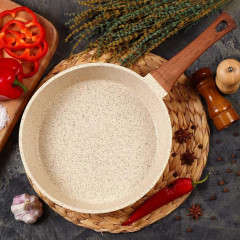 Сковорода ГУРМАН Estima бежевая ГМ2801 ЭБИ индукция 28см