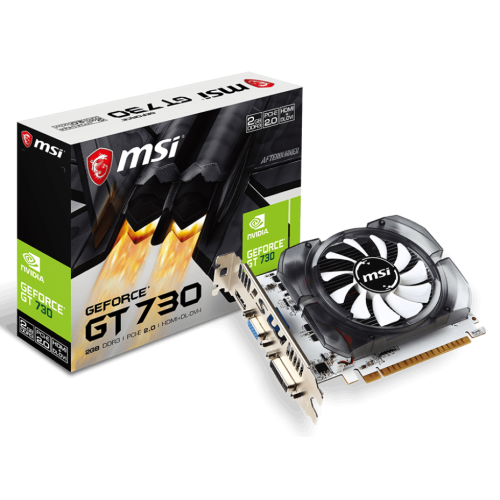 Видеокарта MSI PCI-E N730-2GD3V3 NV GT730 2048Mb 64 GDDR3 902/1600 DVIx1/HDMIx1/CRTx1/HDCP Ret