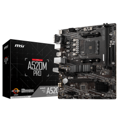 М/П SOC-AM4 MSI A520M PRO 2xDDR4/mATX/HDMI, DP, VGA