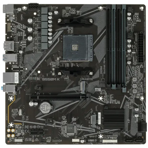 М/П SOC-AM4 Gigabyte B550M K 4xDDR4 mATX