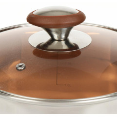 Кастрюля Daniks Веллингтон, нерж., индукция, 3,8 л. (GS-01415-20CA)(397630)