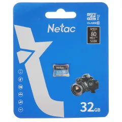Карта micro-SD 32GB Netac NT02P500STN-032G-S P500 Class10 w/o adapter 