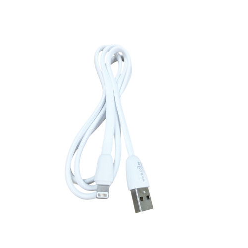 Кабель USB 2.0 A вилка - Lightning 8-pin 1 м Vixion VX-12i PRO плоский силиконовый белый GS-0002891)