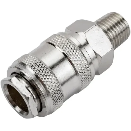 Адаптер пневмо ECO быстросъем. МАМА х нар. резьба 1/4" (сталь) (AS-F/MT14)