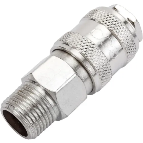 Адаптер пневмо ECO быстросъем. МАМА х нар. резьба 3/8" (сталь) (AS-F/MT38)