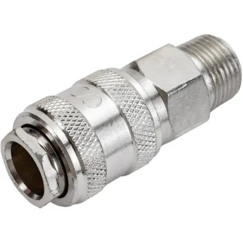 Адаптер пневмо ECO быстросъем. МАМА х нар. резьба 3/8" (сталь) (AS-F/MT38)