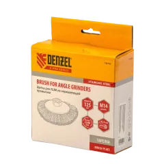 Щетка для УШМ DENZEL 125 мм, М14, тарелка (746163)