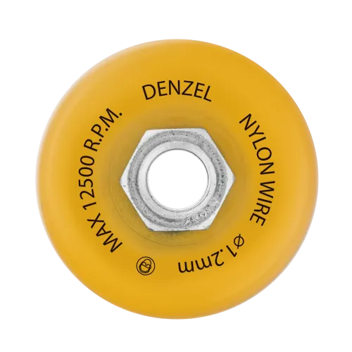 Щетка для УШМ DENZEL 75 мм, М14, чашка, нейлон (74465)