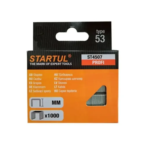 Скобы для степлера STARTUL PROFI тип 53, 10 мм 1000 шт каленые (ST4507-10)