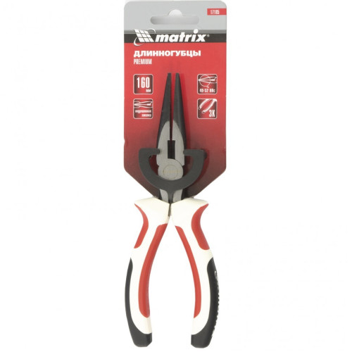 Длинногубцы MATRIX Premium 160 мм прямые (17185)