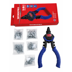 Заклепочник WORKPRO 250мм, 5 насадок (WP225003)