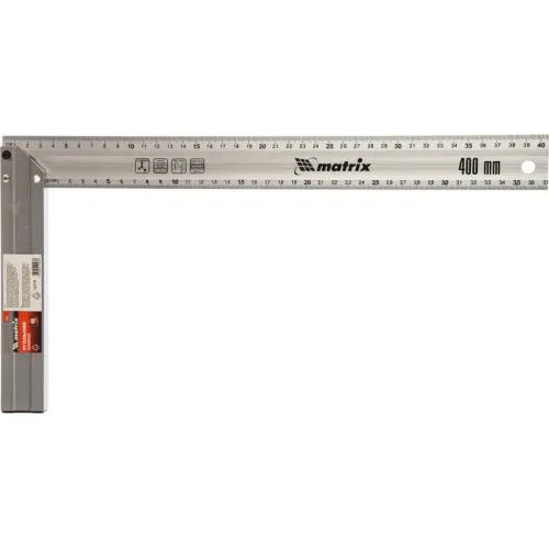 Угольник MATRIX алюминиевый 400 мм (32474)