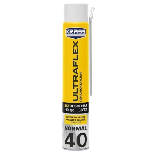 Пена монтажная KRASS ULTRAFLEX Normal 40 бытовая всесезонная 450мл (0005284)