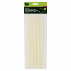 Стяжка кабельная СИБРТЕХ 300 х 3,6мм, белые, 100шт (45531)