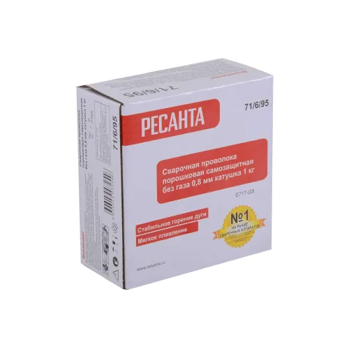 Проволока сварочная порошк. Ресанта 0,8мм 1,0кг (71/6/95)