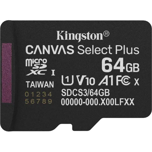 Карта micro-SD 64 GB Kingston SDCS3/64GBSP SDCS3/128GBSP