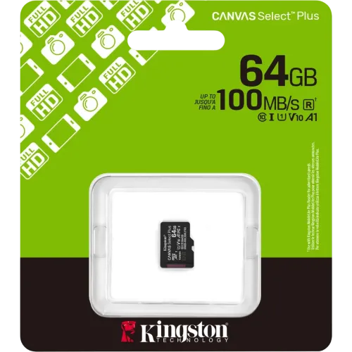 Карта micro-SD 64 GB Kingston SDCS3/64GBSP SDCS3/128GBSP