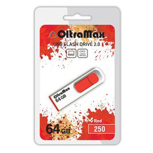 Карта USB2.0 64 GB OLTRAMAX 250 красный