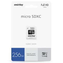 Карта micro-SD 256GB SMARTBUY SB256GBSDCL10-01 Class10 UHS-1