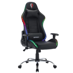 Кресло игровое BRABIX Lumen GM-150 RGB подсветка черный