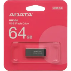 Карта USB3.2 64 GB A-DATA UR350 UR350-64G-RSR/BK металл/черный 