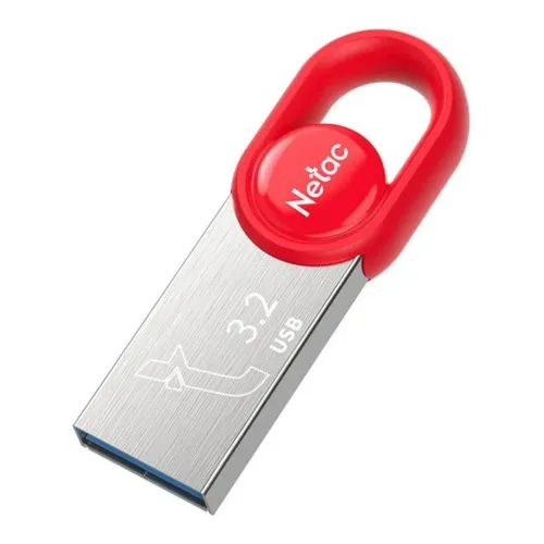 Карта USB3.0 64 GB NETAC NT03UM2N-064G-32RE серебристый/красный 