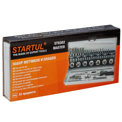 Набор метчиков и плашек STARTUL MASTER 32 предмета (ST9302)