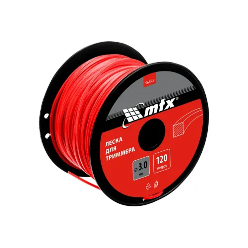 Леска для триммера MTX (3,0мм, 120м, квадрат) (96878)