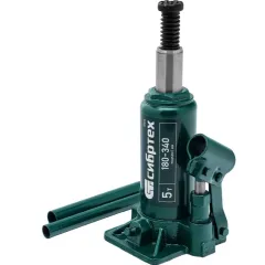 Домкрат бутылочный СИБРТЕХ 5т, 180–340 мм (50803)