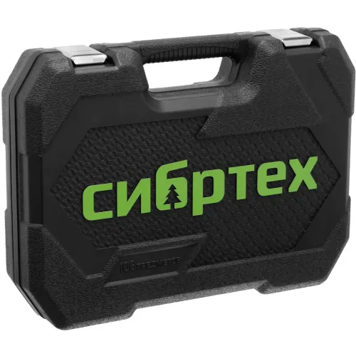 Набор инструментов Сибртех 108 пр. 1/2.1/4,  CrV, пласт. кейс (13389)