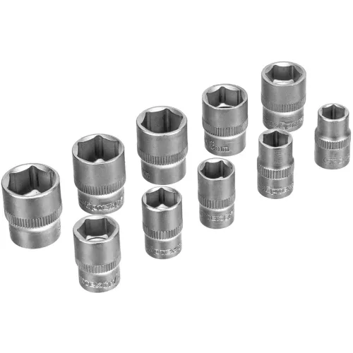 Набор инструментов Сибртех 215 пр. 1/2, 3/8.1/4,  CrV, пласт. кейс (14170)