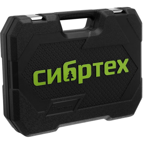 Набор инструментов Сибртех 89 пр. 1/2.1/4,  CrV, пласт. кейс (13396)