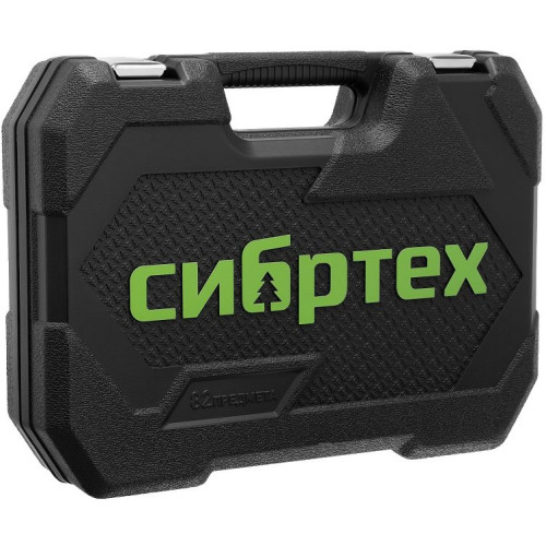 Набор инструментов Сибртех 82 пр. 1/2.1/4,  CrV, пласт. кейс (13391)