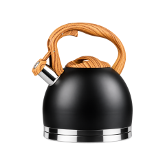 Чайник со свистком ASTIX SWK-T090-B, черный/дерево, 2,7 л.