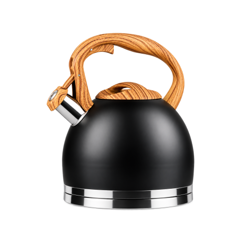 Чайник со свистком ASTIX SWK-T090-B, черный/дерево, 2,7 л.