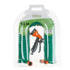 Шланг STARTUL GARDEN витой 15м + поливочный набор (ST6015-03)