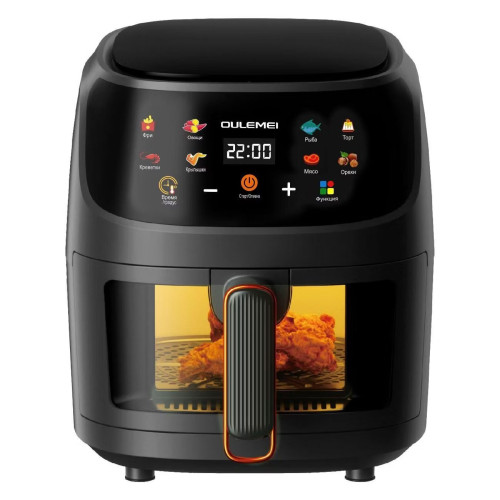 Аэрогриль OULEMEI OLM-KZF002, 6 л., черный (*9)