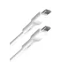 Кабель USB 3.0  Type-C to Type-C 1 м Borasco 3A 65W PD Silicone усиленный белый (52588)