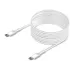 Кабель USB 3.0  Type-C to Type-C 2 м Borasco 3A 65W PD Silicone усиленный белый (52589)
