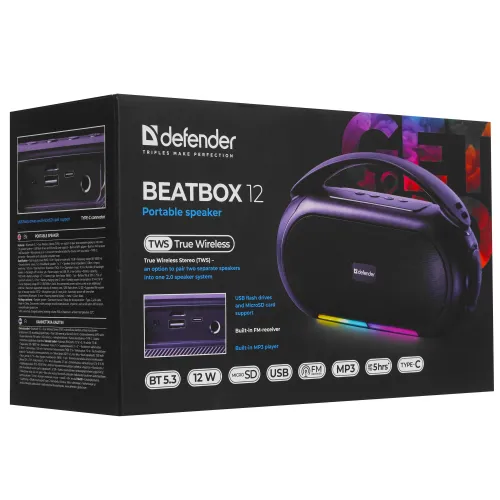 Акустика портативная DEFENDER Beatbox 12