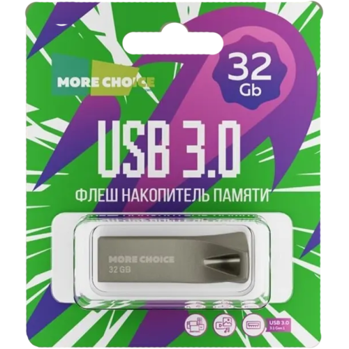 Карта USB3.0 32 GB More Choice MF32 Metal (4610196401145)
