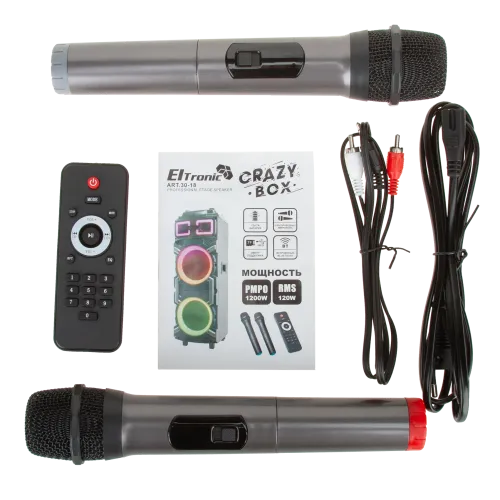 Акустика портативная ELTRONIC 30-18 CRAZY BOX 1200 черный