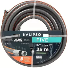 Шланг поливочный KALIPSO Five 3/4" 25 м, 5 слоев, антиторсионный, всесезонный, AGL263425 (486058)