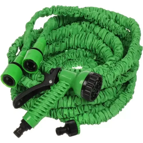 Шланг поливочный GRANDY Expandable растягивающийся, 7,5м-22,5м, с пистолетом (352350)