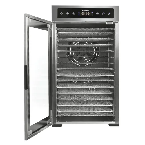 Сушилка для овощей LUMME LU-FD1856B, 90 л., 20 под., сталь/черный