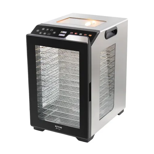 Сушилка для овощей STINGRAY ST-FD745D, 54 л., 27 под., сталь/черный