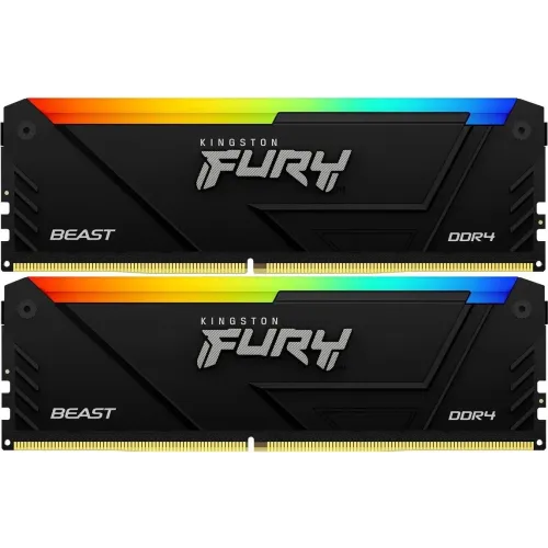 Память DDR4 32768Mb 3200MHz Kingston Fury Beast Black RGB XMP kit 2x16Gb, CL16, 288-pin 1.35V Non-EC