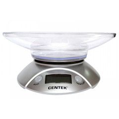 Весы кухонные электронные CENTEK CT-2451 серебро/черный (чаша)