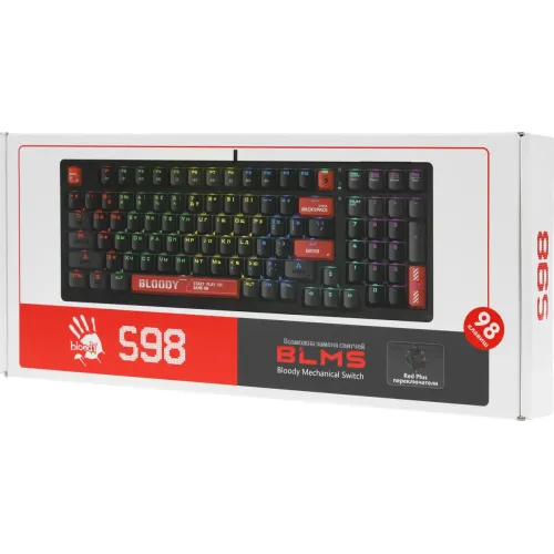 Клавиатура A4 Bloody S98 красный 